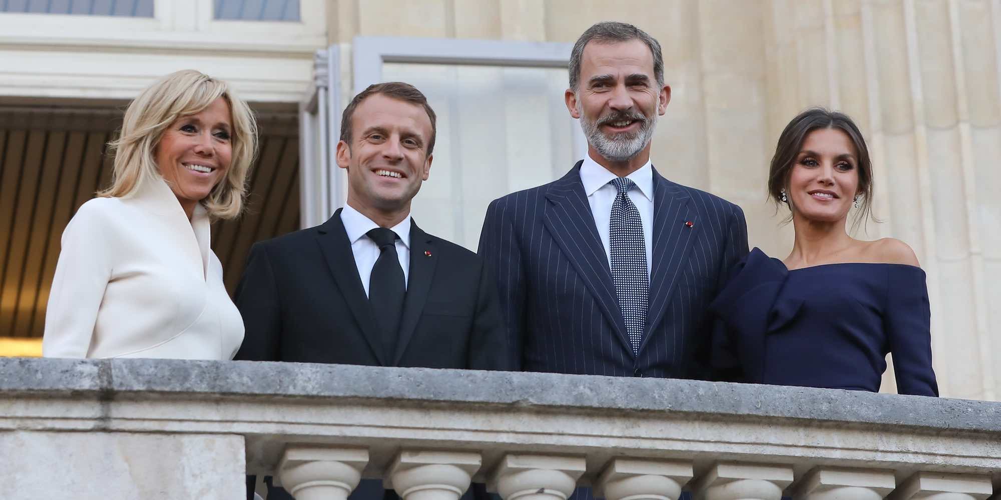 El guiño de Brigitte Macron a la Reina Letizia durante su visita oficial a París