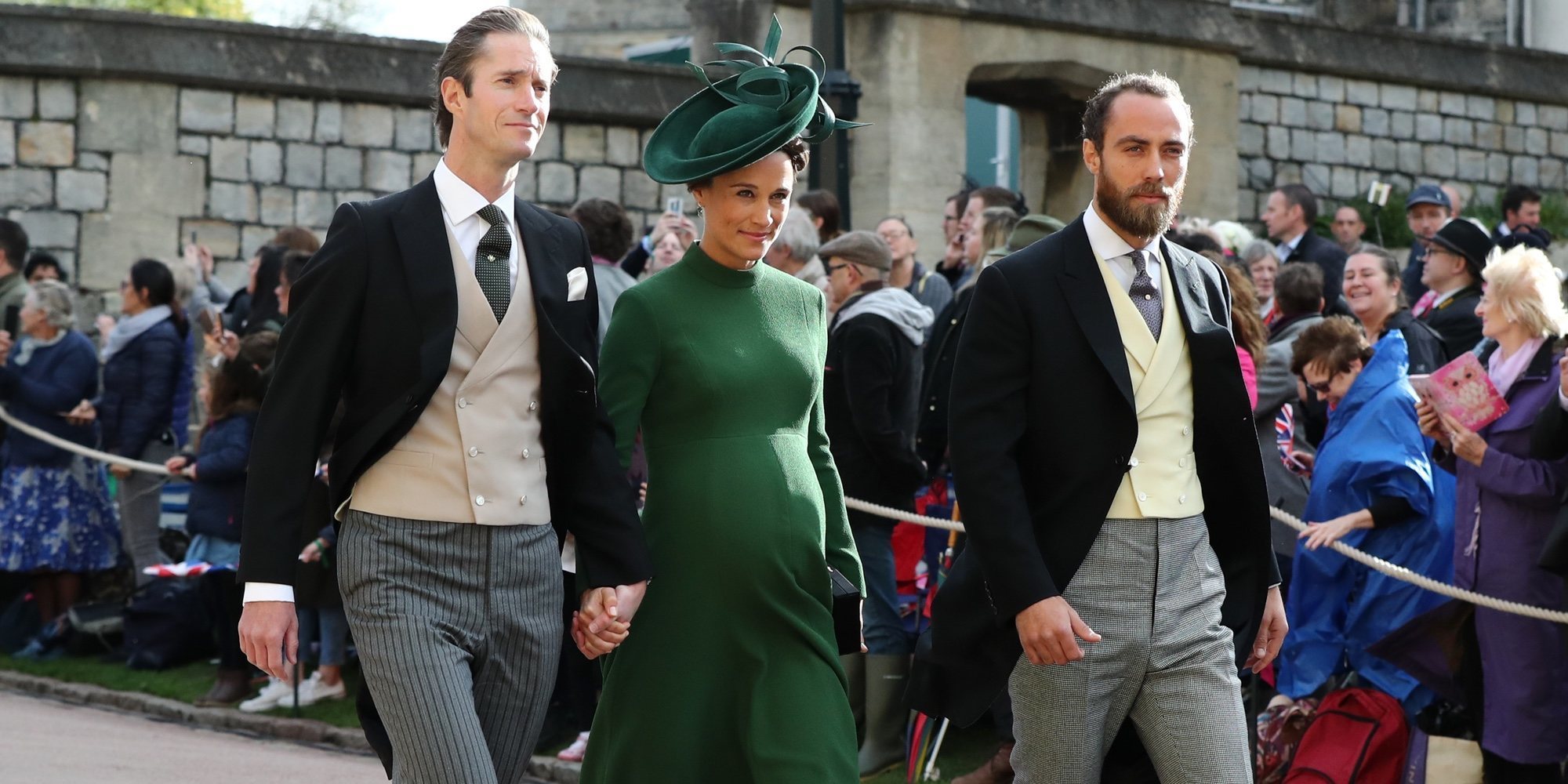 Pippa Middleton presume de embarazo en la boda de Eugenia de York y Jack Brooksbank