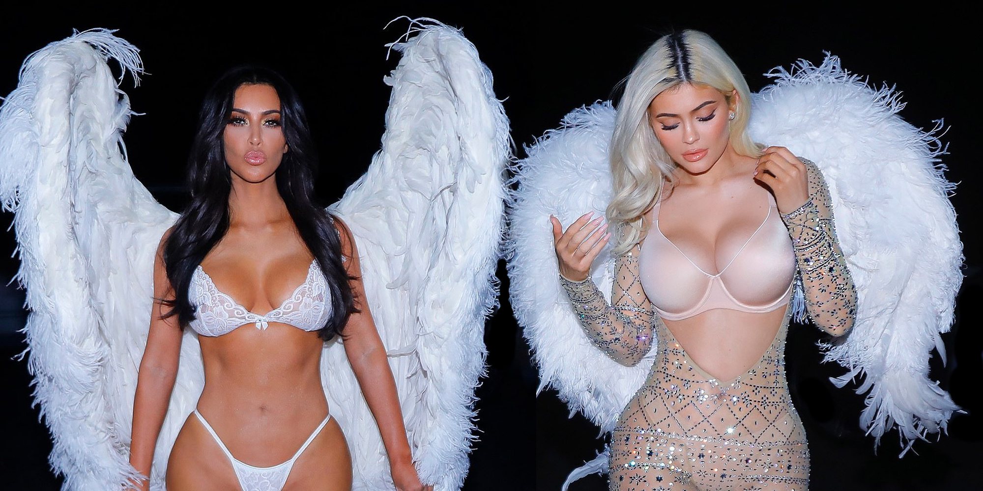 Las hermanas Kardashian-Jenner se disfrazan de Ángeles de Victoria's Secret para Halloween