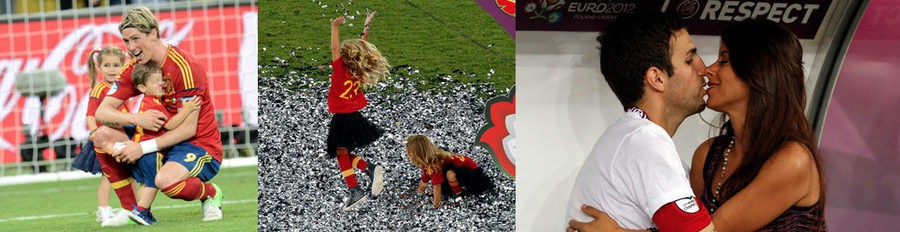 Los hijos de Fernando Torres y Pepe Reina roban protagonismo a sus padres tras la victoria de España en la Eurocopa 2012