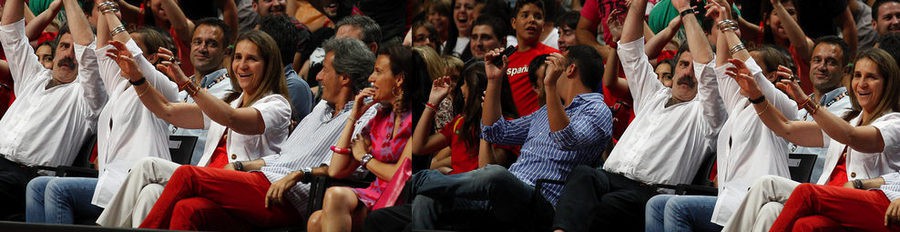 La Infanta Elena, Christian Gálvez y Ana Pastor apoyan a La Roja de Baloncesto en su preparación para Londres 2012