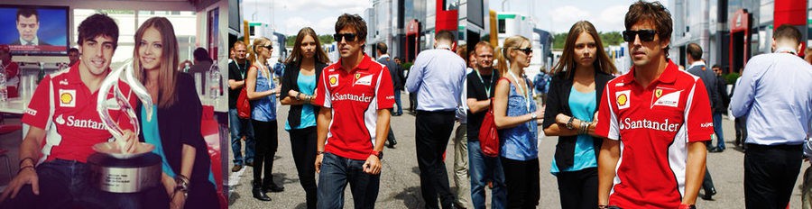Dasha Kapustina y Fernando Alonso no esconden su noviazgo en el Gran Premio de Alemania 2012