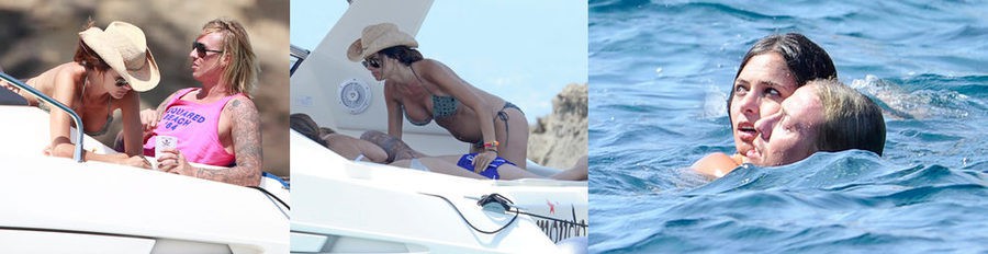 Romina Belluscio presume de embarazo en bikini con Guti y sus hijos en Ibiza