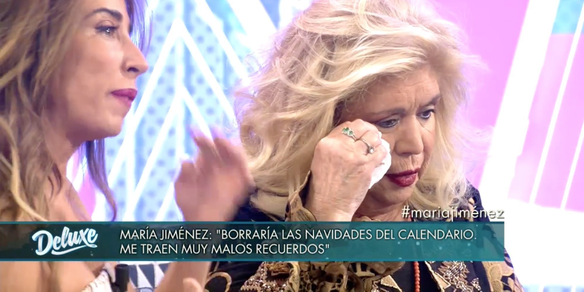María Jiménez se emociona al recordar la muerte de su hija en un accidente de coche en 'Sábado Deluxe'