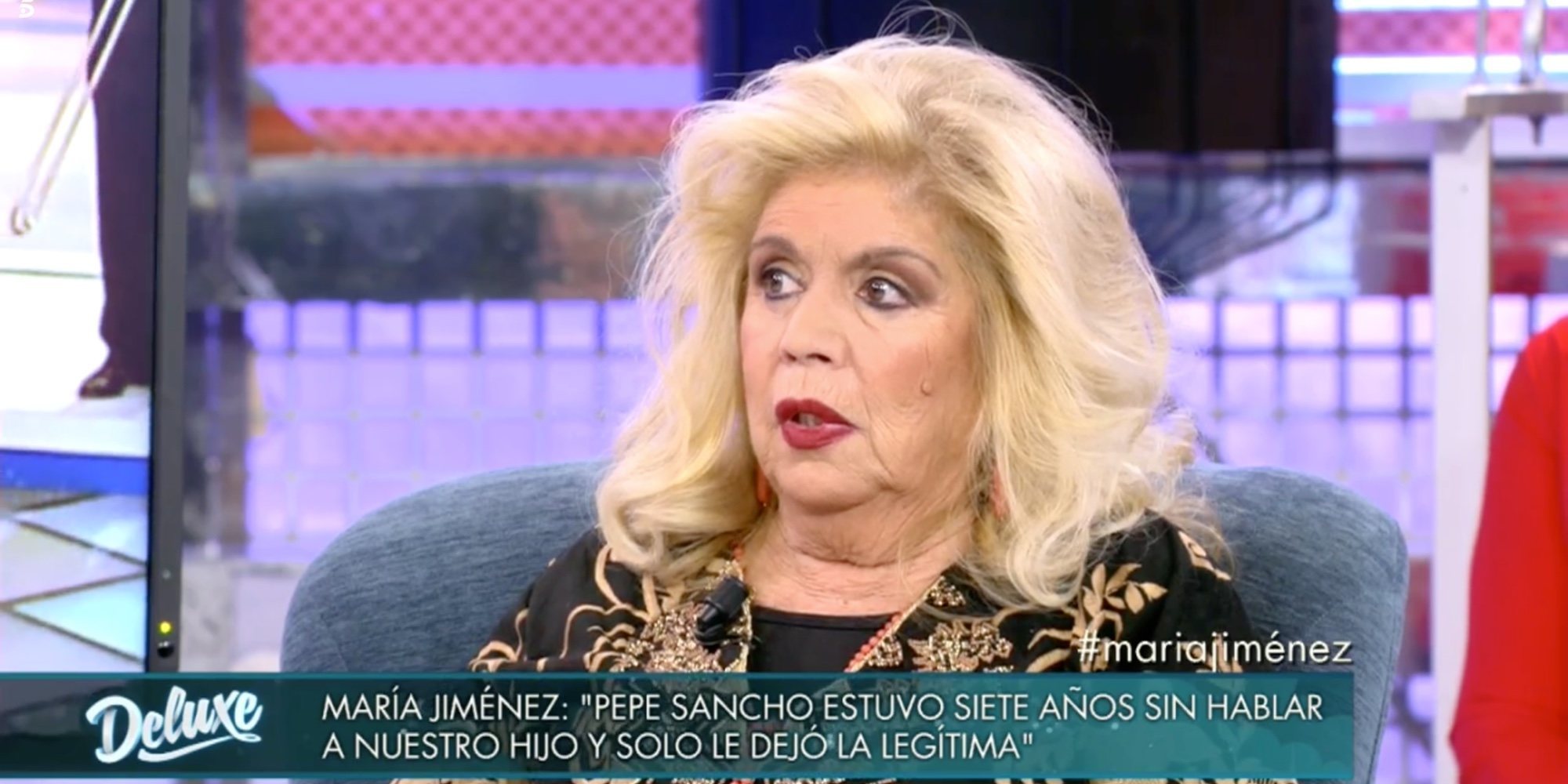 María Jiménez sobre Pepe Sancho en 'Sábado Deluxe': "Engañó a mi hijo para firmar unos papeles en mi contra"