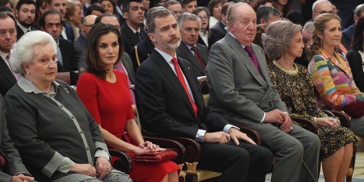 El reencuentro de la Reina Letizia con la Infanta Elena y la complicidad del Rey Felipe y el Rey Juan Carlos en El Pardo