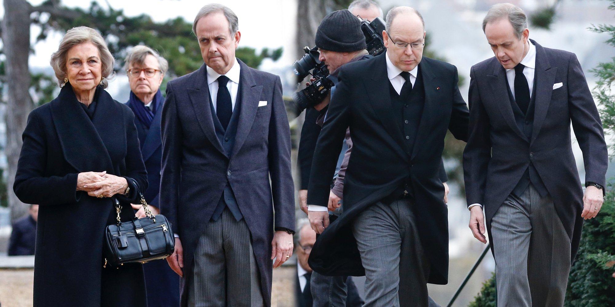 Cónclave de royals en el funeral del Conde de París: de la Reina Sofía a Alberto de Mónaco