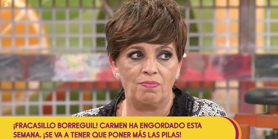 Carmen Borrego reaparece en 'Sálvame' con nuevo look y muy dolida con sus compañeros