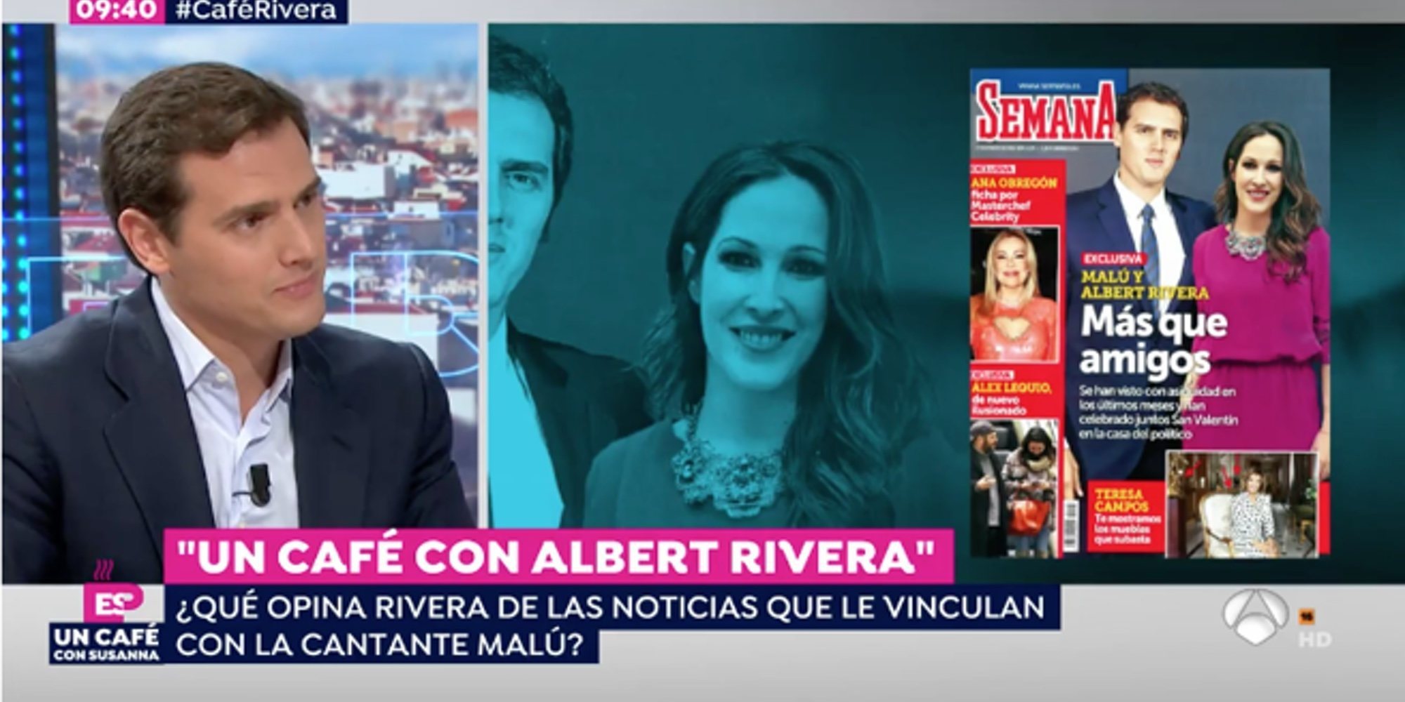 Albert Rivera habla de su supuesta relación con Malú en 'Espejo Público': "Estoy tranquilo"