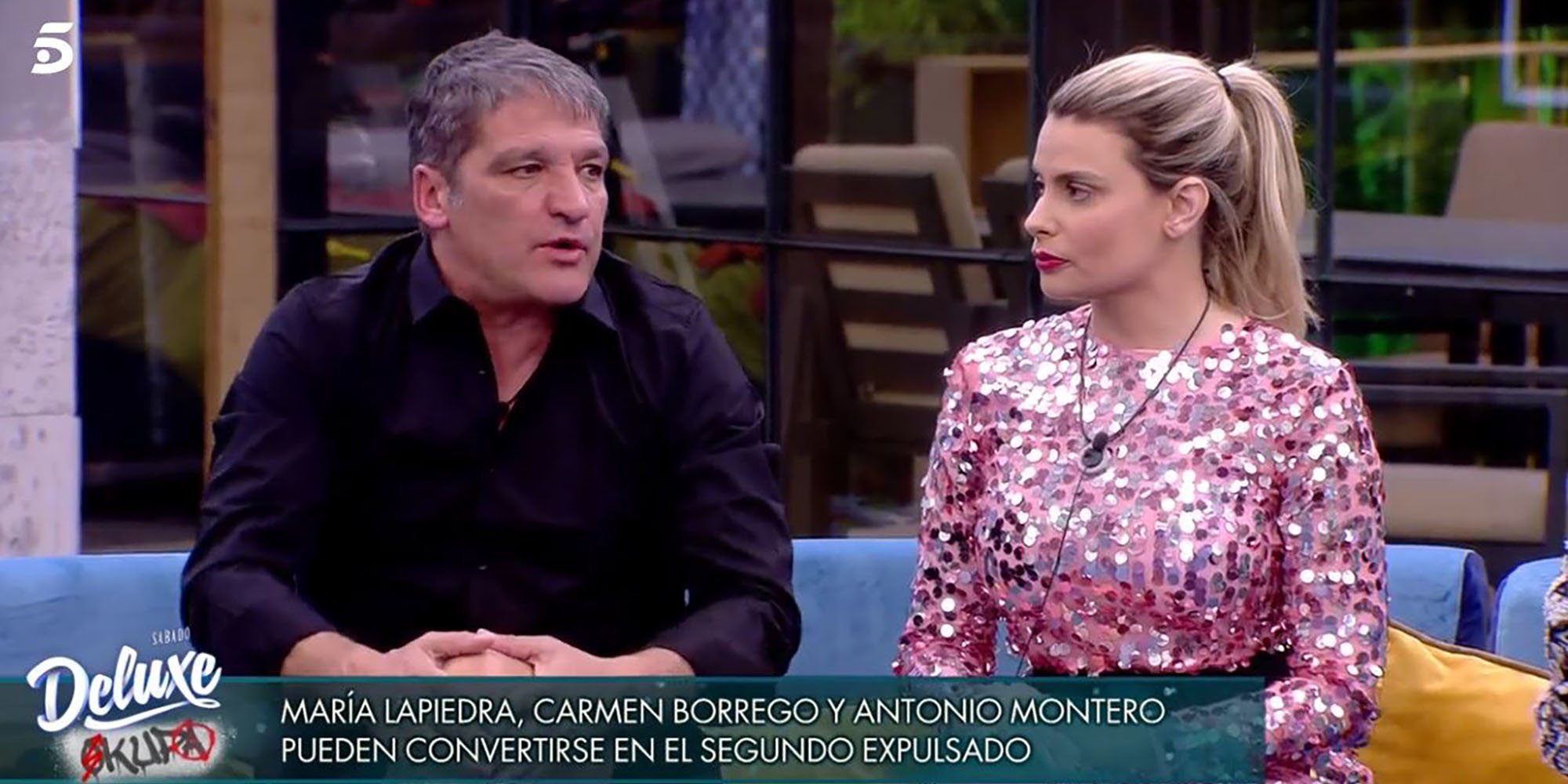 La bronca de Gustavo González y María Lapiedra en 'Sálvame Okupa': "Estoy harta de que no digas la verdad"