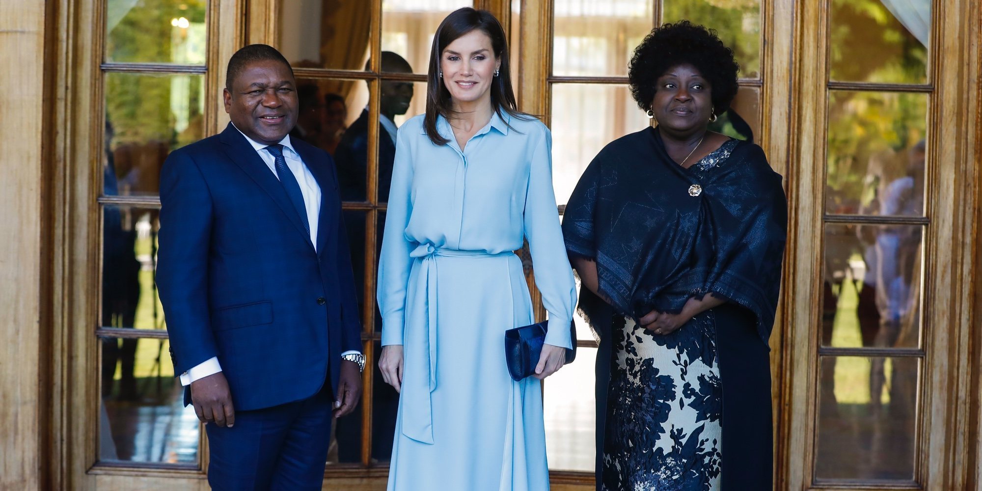 La reunión de cooperación de la Reina Letizia con el Presidente de Mozambique y su mujer
