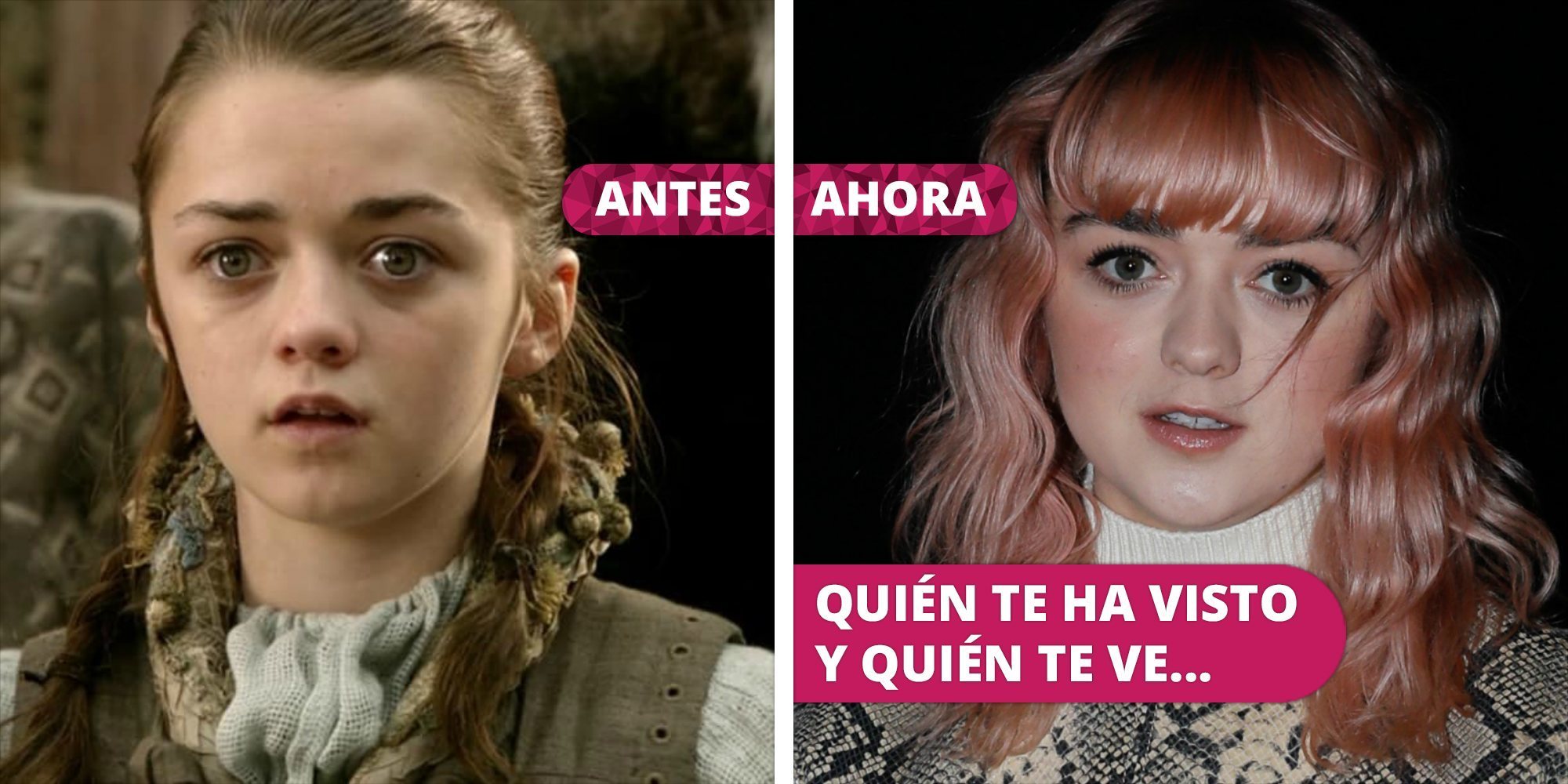 Así ha cambiado Maisie Williams: La transformación de la actriz de 'Juego de Tronos' desde que debutó como Arya Stark