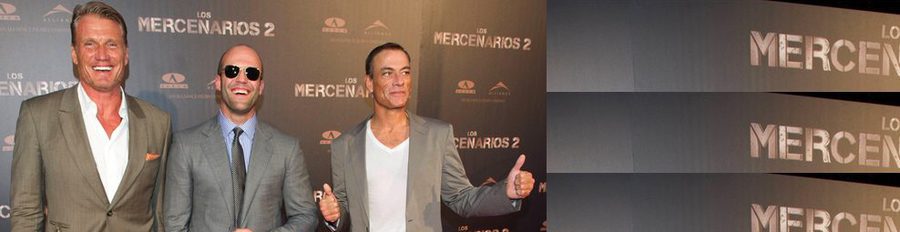 'Los Mercenarios 2' se estrena en Madrid con Jason Statham, Jean Claude Van Damme y Dolph Lundgren