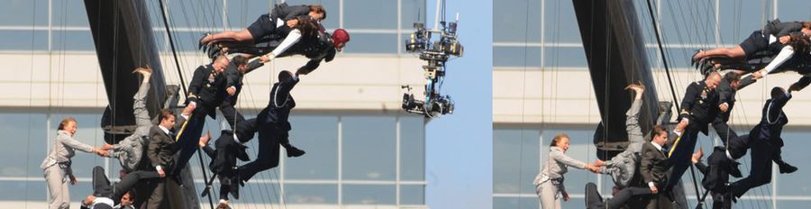 Nuevas y sorprendentes imágenes de Robert Downey Jr. en el rodaje 'Iron Man 3'