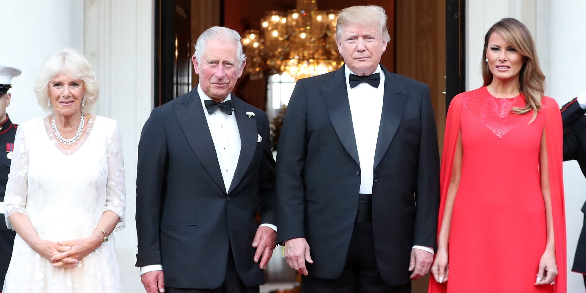 La cena al estilo americano que Donald y Melania Trump ofrecieron al Príncipe Carlos y Camilla Parker