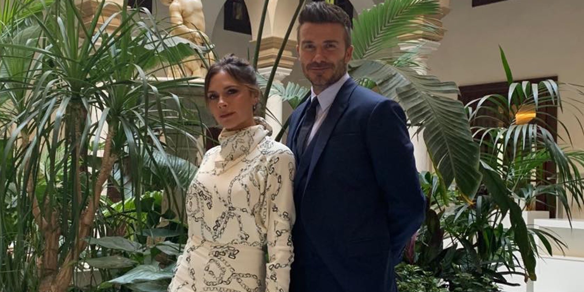 Romeo, Cruz y Harper Seven Beckham también viajaron a Sevilla para la boda de Sergio Ramos y Pilar Rubio