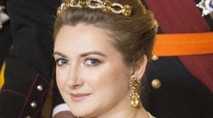 Stéphanie de Luxemburgo presume de embarazo y la Princesa Alexandra sustituye a la Gran Duquesa en una recepción de gala
