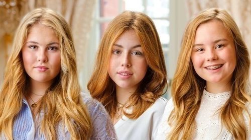 Así son las nuevas fotos oficiales de las Princesa Amalia, Alexia y Ariane de Holanda en su posado de verano 2020