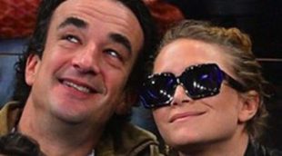 Mary-Kate Olsen y Olivier Sarkozy disfrutan viendo un partido de baloncesto muy acaramelados
