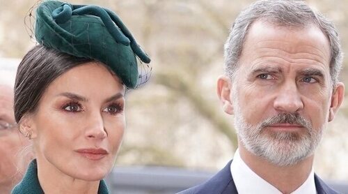 Los Reyes Felipe y Letizia en el homenaje al Duque de Edimburgo: un color señalado, un gesto y un reencuentro