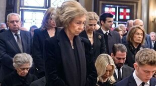 La Reina Sofía y sus hijas, presentes en la misa funeral de Constantino de Grecia en Atenas