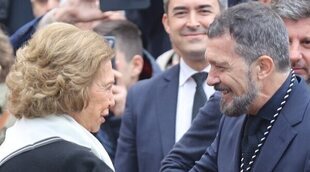 La Reina Sofía y Antonio Banderas, cercanos en la Semana Santa de Málaga