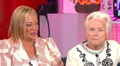 La bonita visita de Carmen Menéndez, madre de Belén Esteban, a 'Ni que fuéramos': "Me hace ilusión estar aquí"