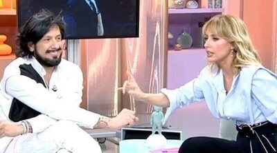 Emma García se desespera con Rafael Amargo en su entrevista en 'Fiesta': " ¡Con quién coño te has acostado!"