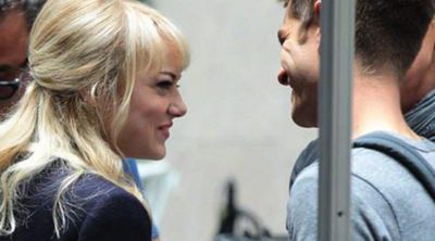 Andrew Garfield y Emma Stone, muy cómplices en el rodaje de 'The Amazing Spider-Man 2'