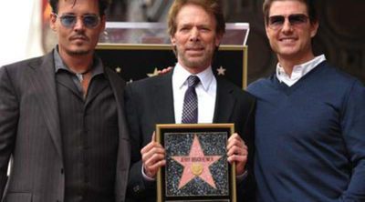 El productor Jerry Bruckheimer descubre su estrella del Paseo de la Fama junto a Tom Cruise y Johnny Depp