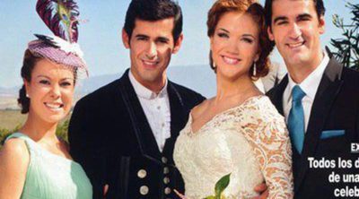 Víctor Janeiro y Beatriz Trapote comparten protagonismo con Jesulín y María José Campanario en la foto de su boda