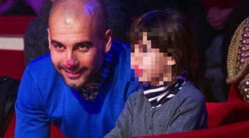 Pep Guardiola y su hija Valentina disfrutan de una tarde de circo muy solidaria