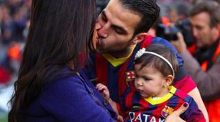 Lia Fábregas y los hermanos Dylan y Kai Valdés, el mejor apoyo del Barça en el Camp Nou