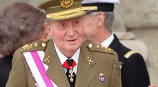 El Rey Juan Carlos reaparece muy fatigado tras su última operación en la Pascua Militar 2014