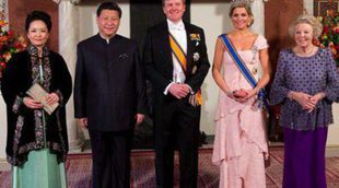 Guillermo Alejandro y Máxima de Holanda agasajan al presidente de China y su esposa con una cena de gala