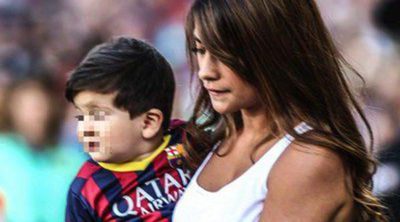 Antonella Roccuzzo y Thiago, los mejores animadores de Leo Messi en el partido Barça-Getafe