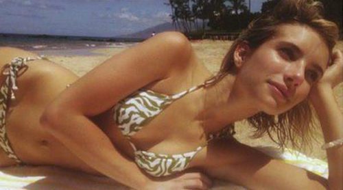Emma Roberts y Evan Peters lucen cuerpo en las playas de Hawaii