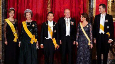 Los Reyes y los Príncipes Felipe y Letizia agasajan con una cena de gala en el Palacio Real al presidente de México