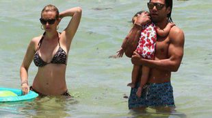 Falcao y Lorelei Tarón disfrutan de las playas de Miami junto a su hija Dominique