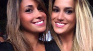 Antonella Roccuzzo y Elena Galera echan de menos a Daniella Semaan en las gradas del Camp Nou
