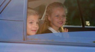 La Princesa Leonor y la Infanta Sofía vuelven al colegio acompañadas por los Reyes
