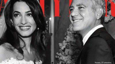 George Clooney y Amal Alamuddin, todo sonrisas en la tercera portada de revista sobre su boda