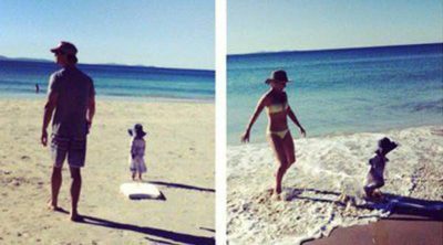 Elsa Pataky y Chris Hemsworth, divertido día de playa con su hija mayor India Rose