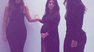 Kourtney Kardashian presume de embarazo en una sesión de fotos con sus hermanas Kim y Khloe