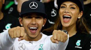 Nicole Scherzinger, pletórica por la victoria de Lewis Hamilton en el Mundial de Fórmula Uno 2014