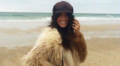 Noelia López disfruta del último fin de semana de 2014 en las playas de Cádiz