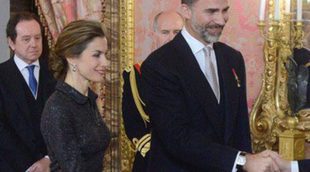 Los Reyes Felipe y Letizia reciben al Cuerpo Diplomático por primera vez como Reyes de España