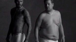David Beckham se desnuda para parodiar su campaña de boxers de H&M junto a James Corden