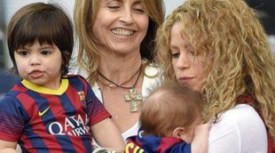 Milan, Sasha y Shakira, los culés más adorables apoyan a Gerard Piqué en el Camp Nou