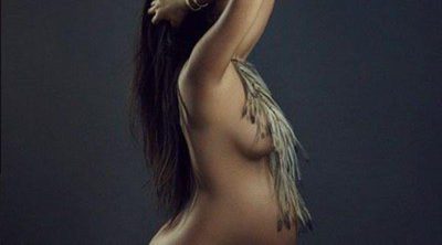 Al natural: Kourtney Kardashian muestra una imagen de ella posando desnuda embarazada